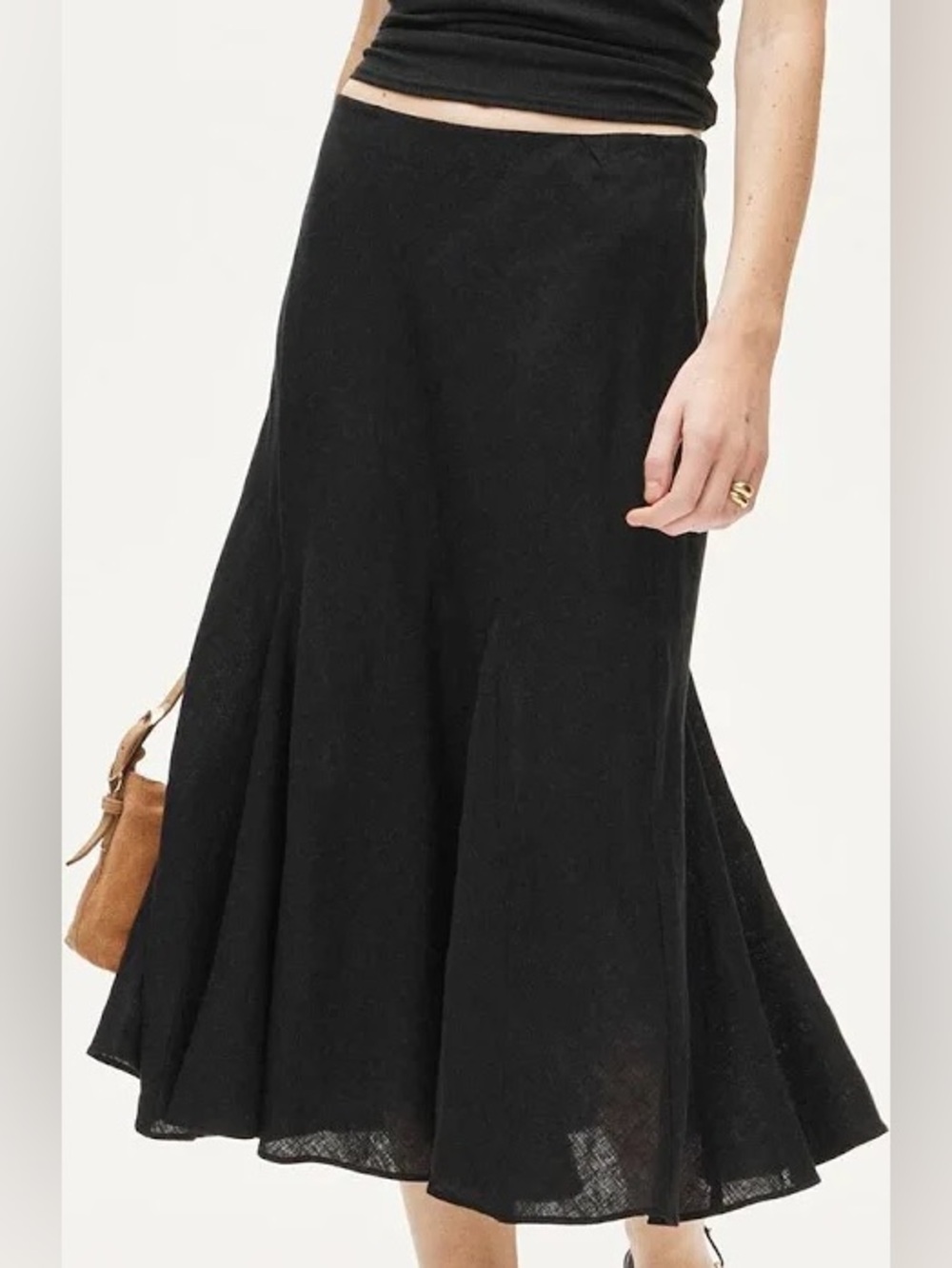 NWT J Crew Gwyneth chiffon black sheer skirt size medium